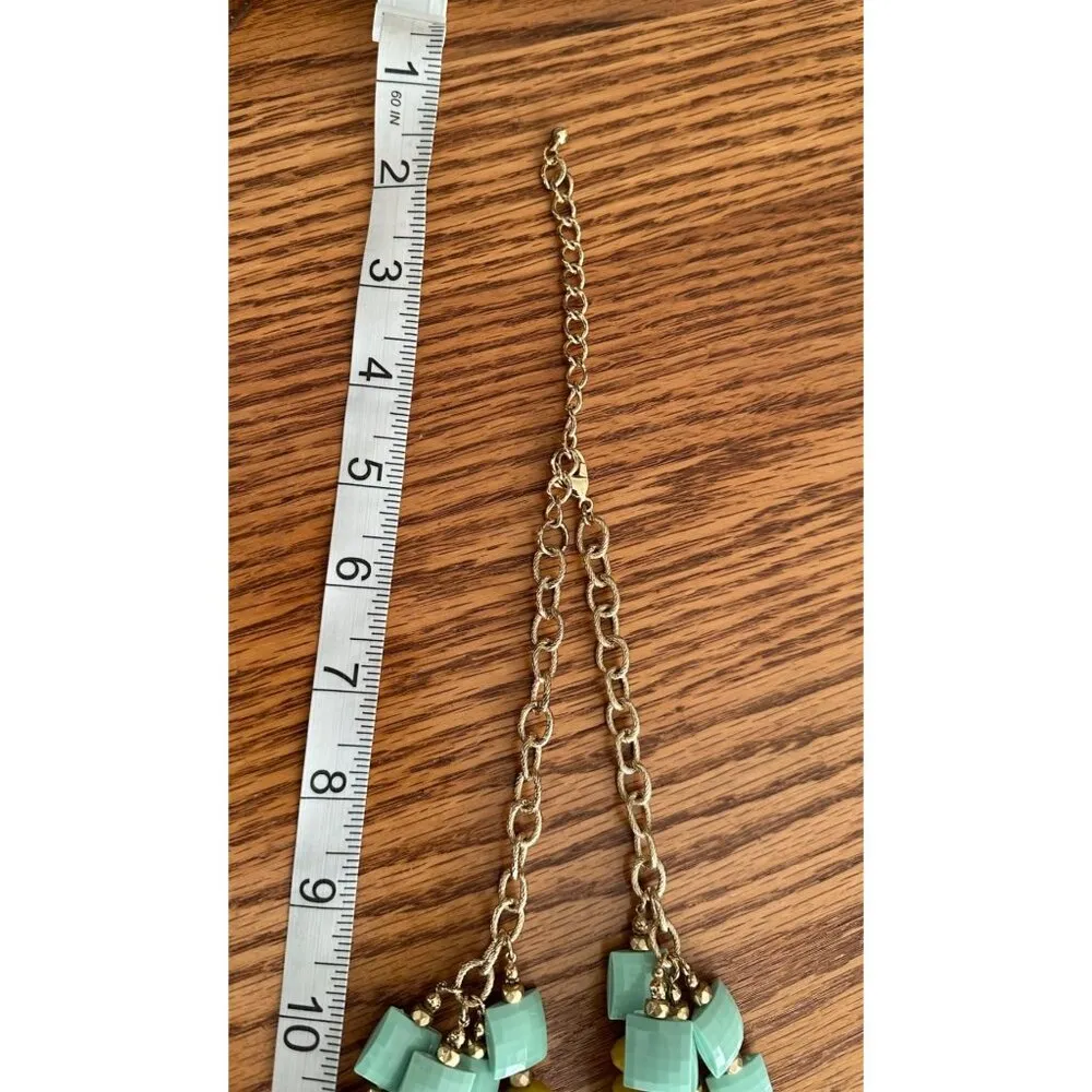 Multicolor Layered Beaded Statement Necklace With Gold - Image 4