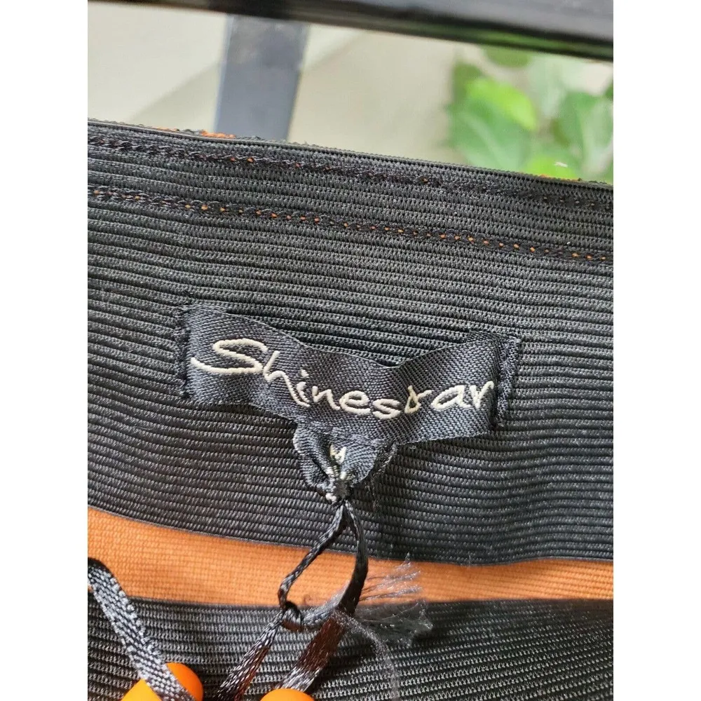 Shinestar Women's Brown Polyester Pencil Casual Knee Length Skirt Size Medium - Image 4