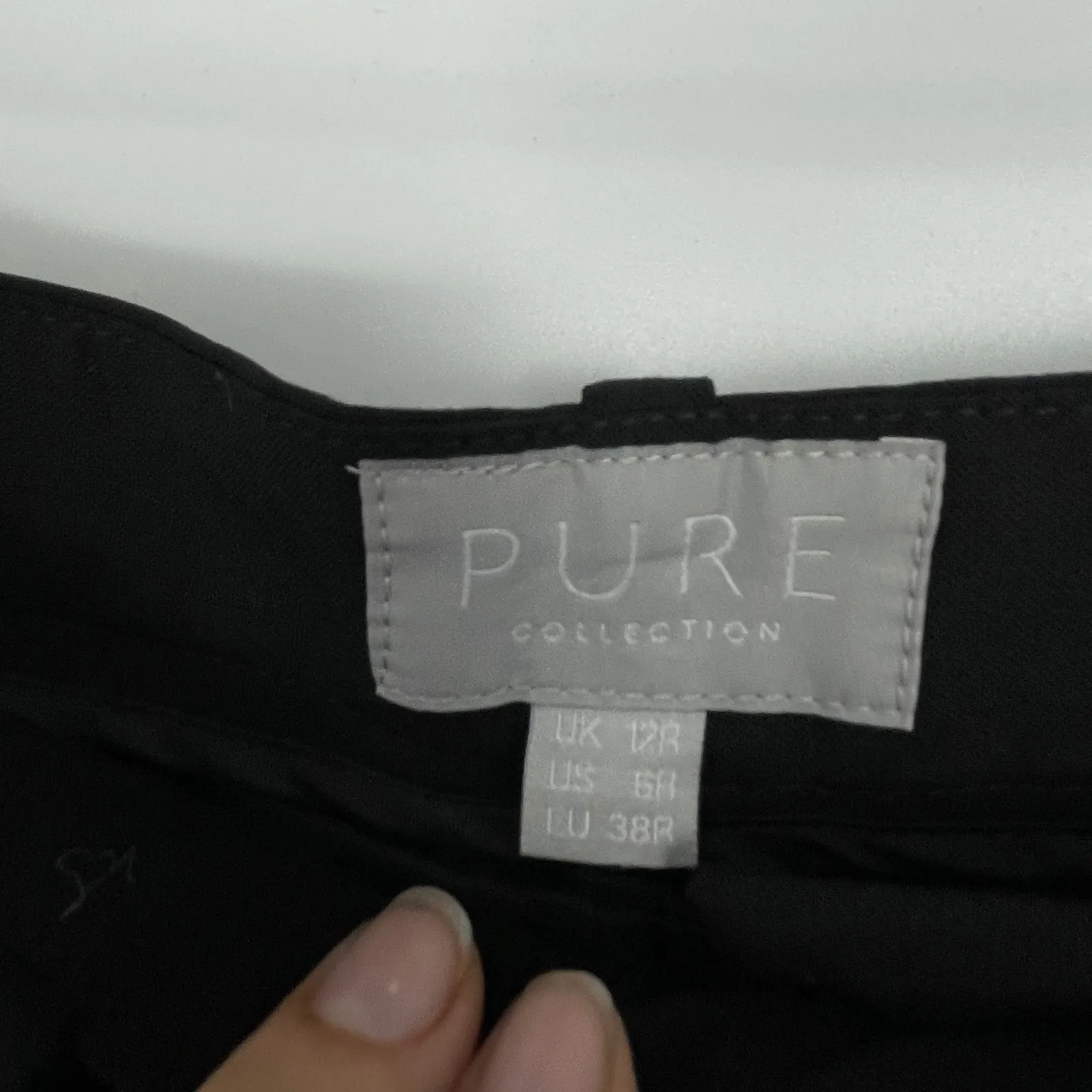 PURE Collection Women's Black Wool Blend Career Dress Pants Size 6R - Image 5