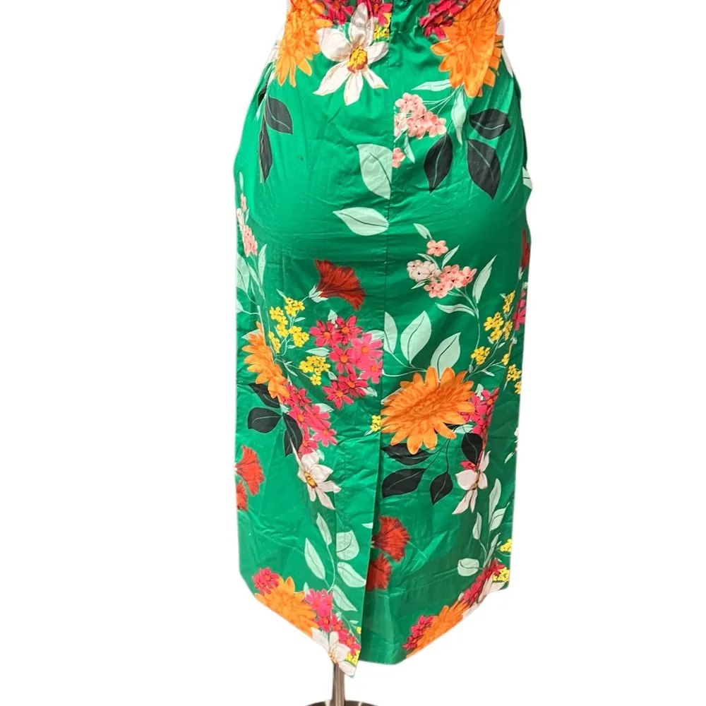 CARA CARA Vivian Dress Floral Sides Cut Out Size XS NWOT Green - Image 8