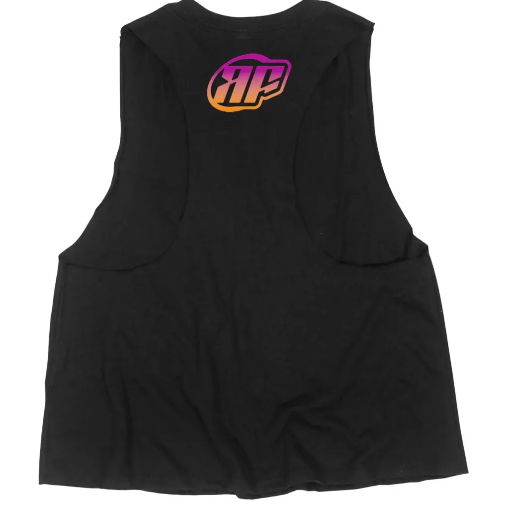 ROKFIT Women's Black Stellar Logo Crop Tank Top Size S - Image 4