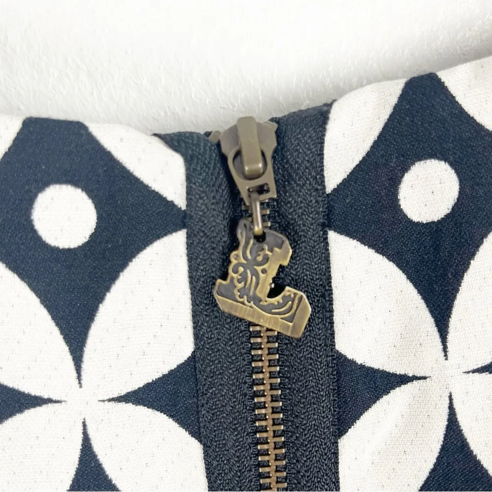 DESIGUAL By Christian Lacroix Black White Floral Side Pockets Lined Dress 12 - Image 10