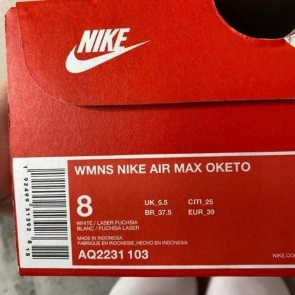 New Nike Air Max OKeto Shoes 8 White / laser fuchsia pink - Image 5