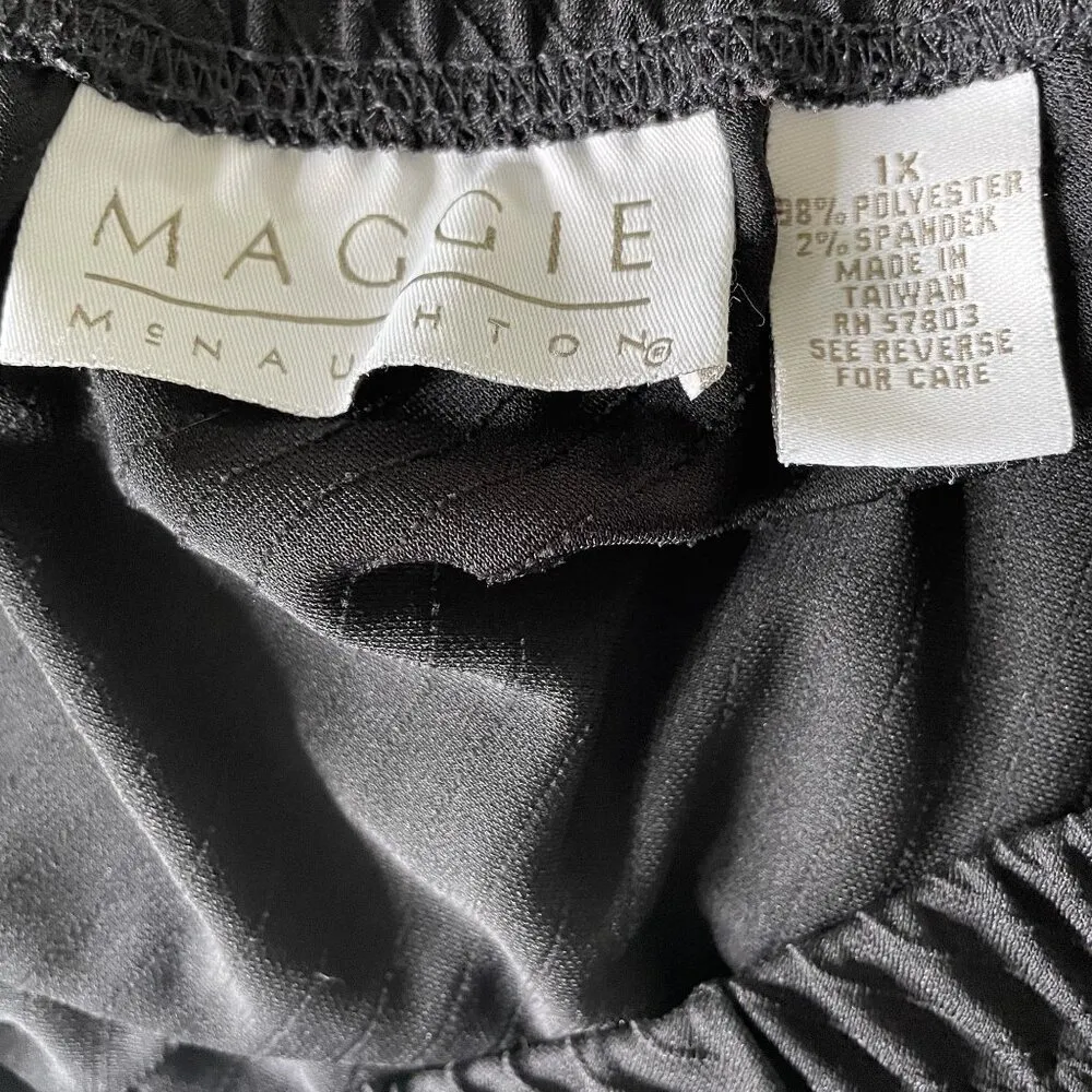 Womans Seperate Skirt Sleeveless Tunic Top Plus Size 2X Vintage u Maggie Mcnaug Black - Image 11