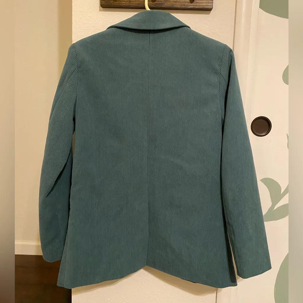 Cider  Women's Teal Corduroy Blazer - Image 2