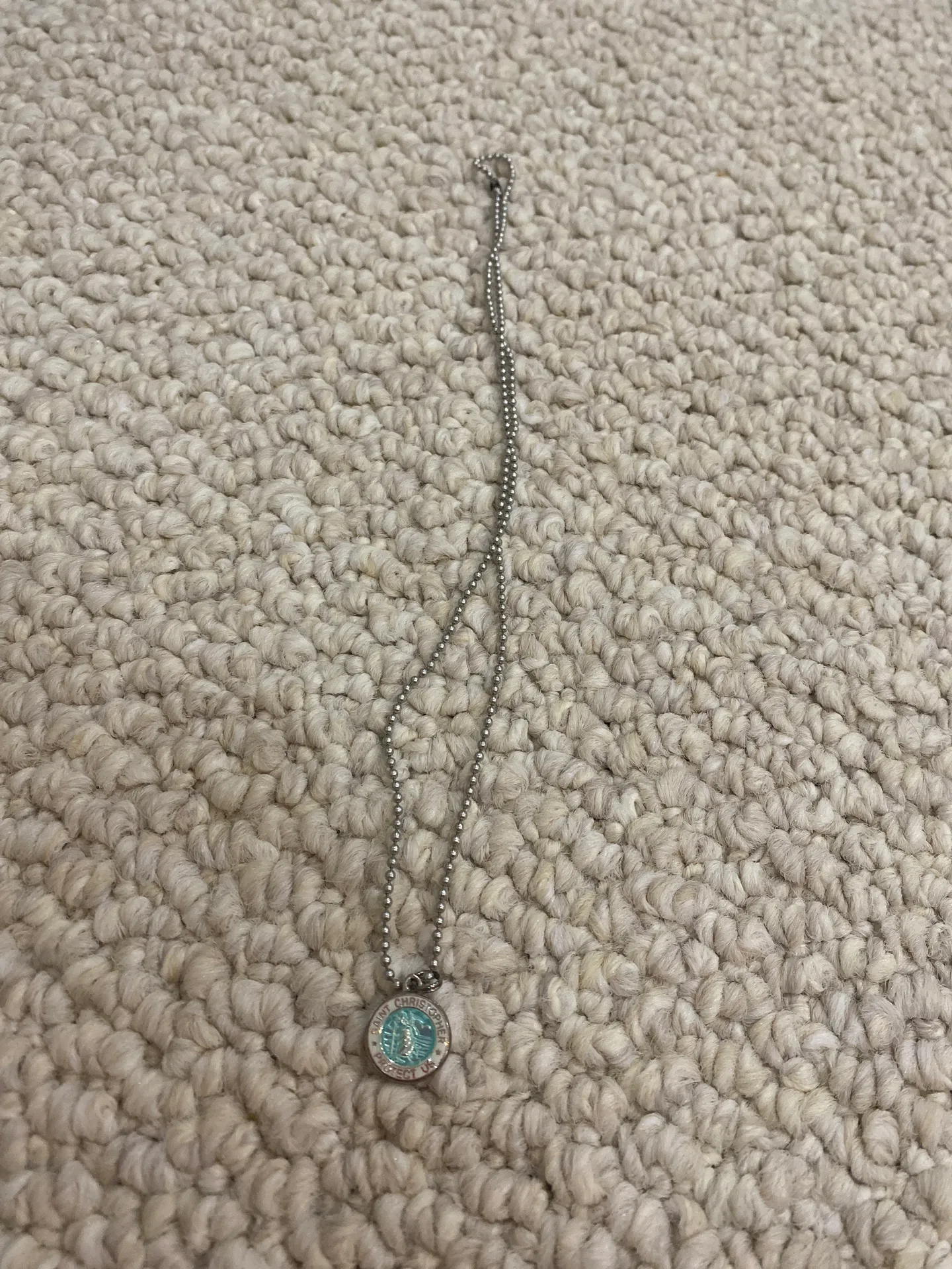 Get back Necklace Saint Christopher Blue - Image 2