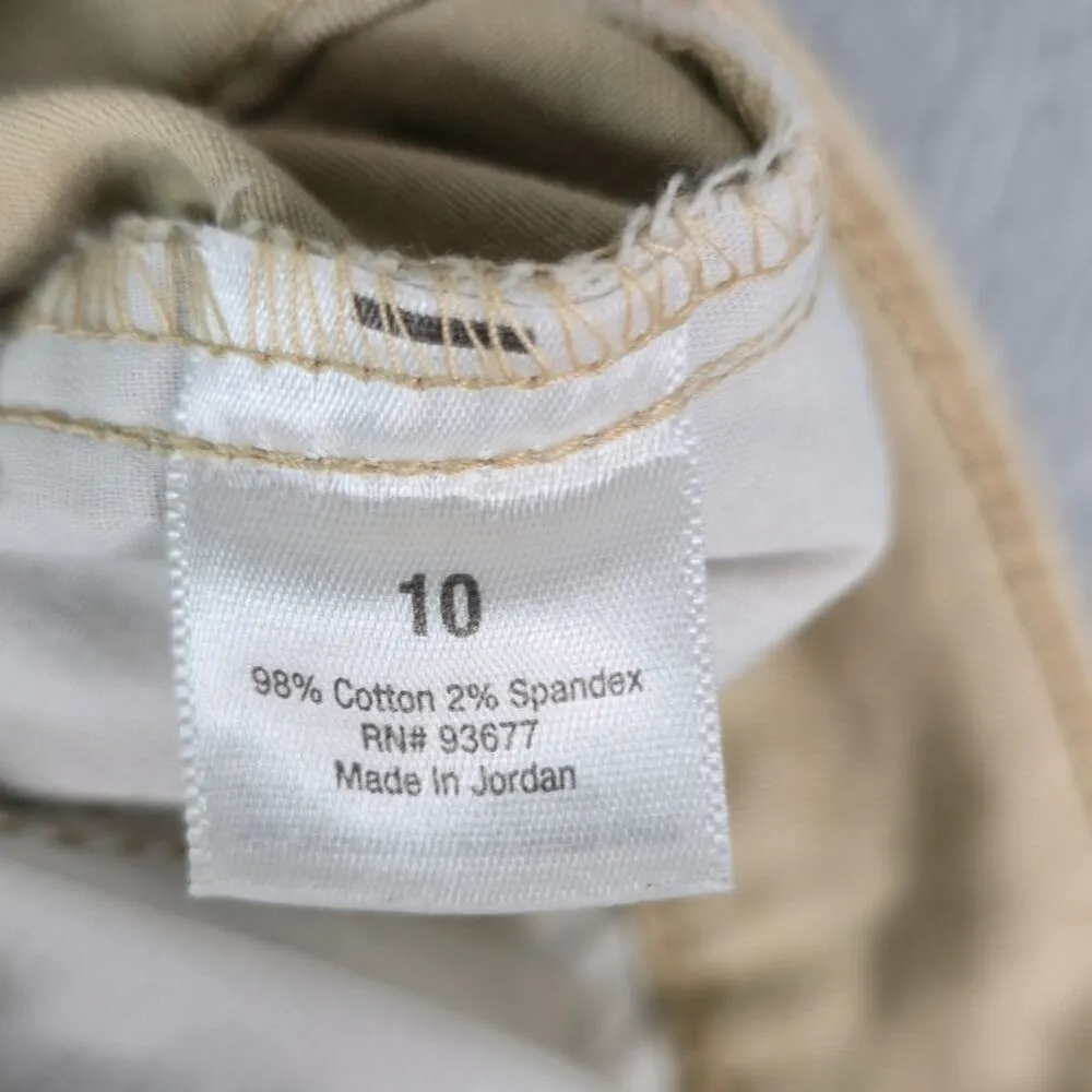 ANA Chino Pants Womens 10 (32x25) Wide Leg Crop Tan Brown Stretch High Rise - Image 9