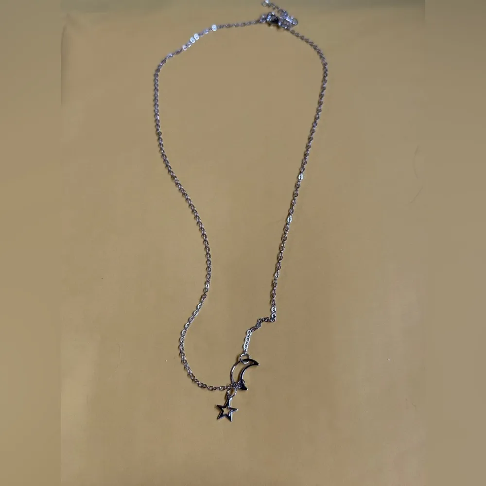 Silver Moon and Star Necklace - Image 2