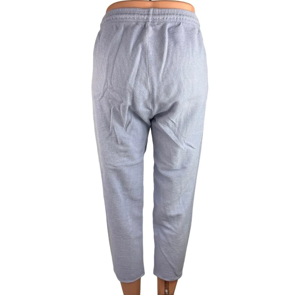 Madhappy Blue High Rise Drawstring Pocket Logo Cropped Jogger Sweat pants Sz XS - Image 3