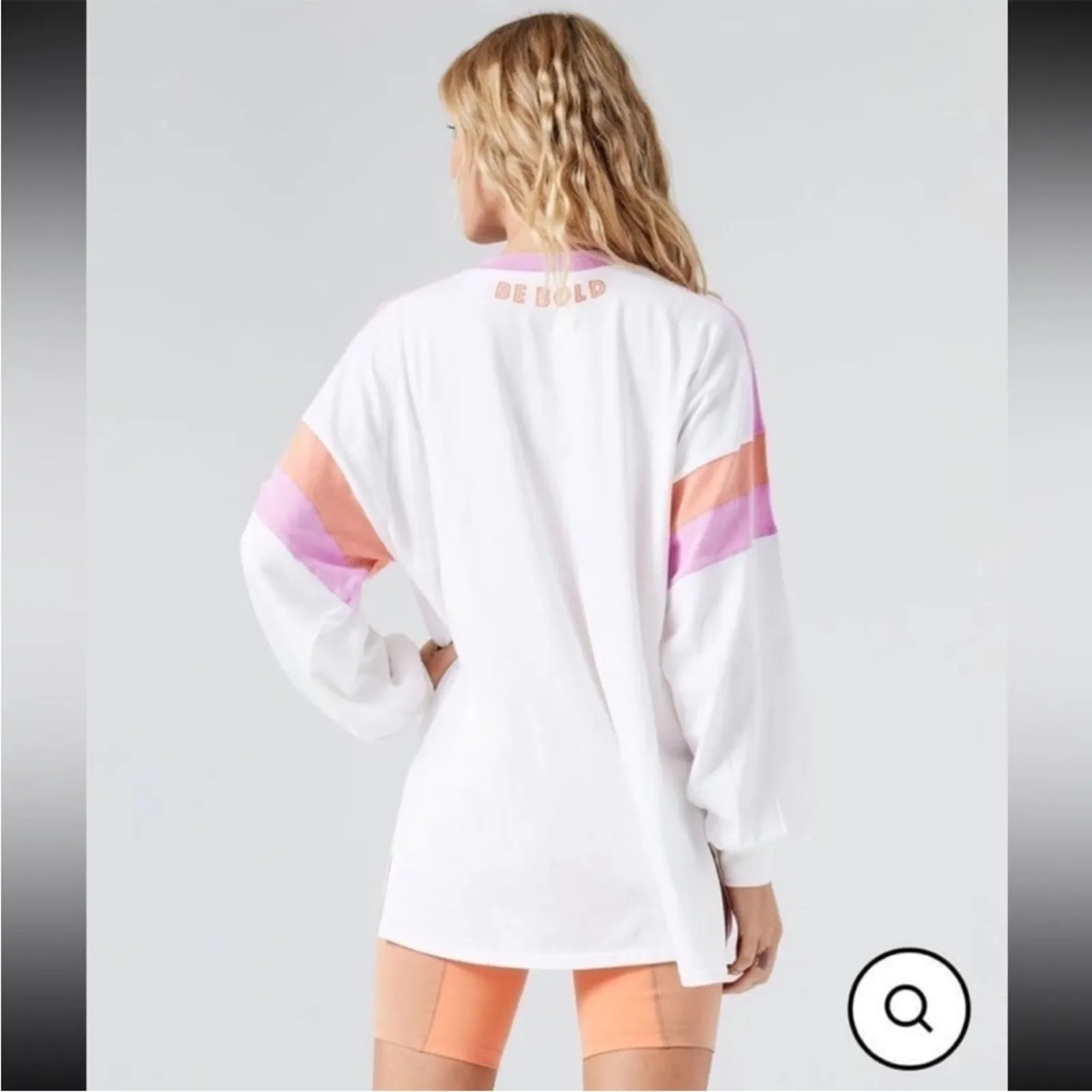 Revolve X L Space To The Limit Pink & Orange Oversized Pullover Tee - Small - Image 4