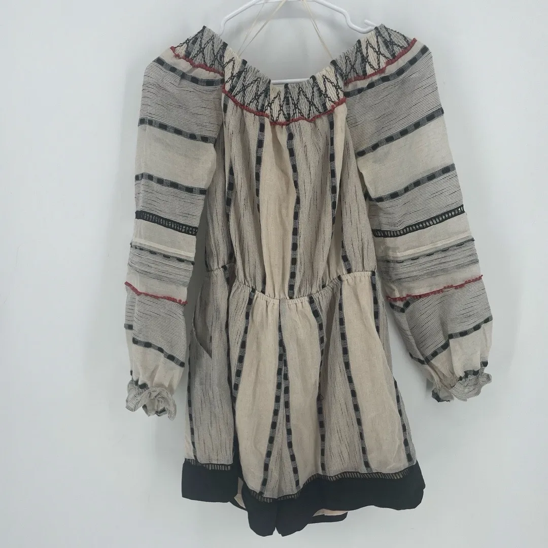 Anthropologie Hei Hei LaRue Embroidered Off The Shoulder Romper size M Boho Wool Size M - Image 13