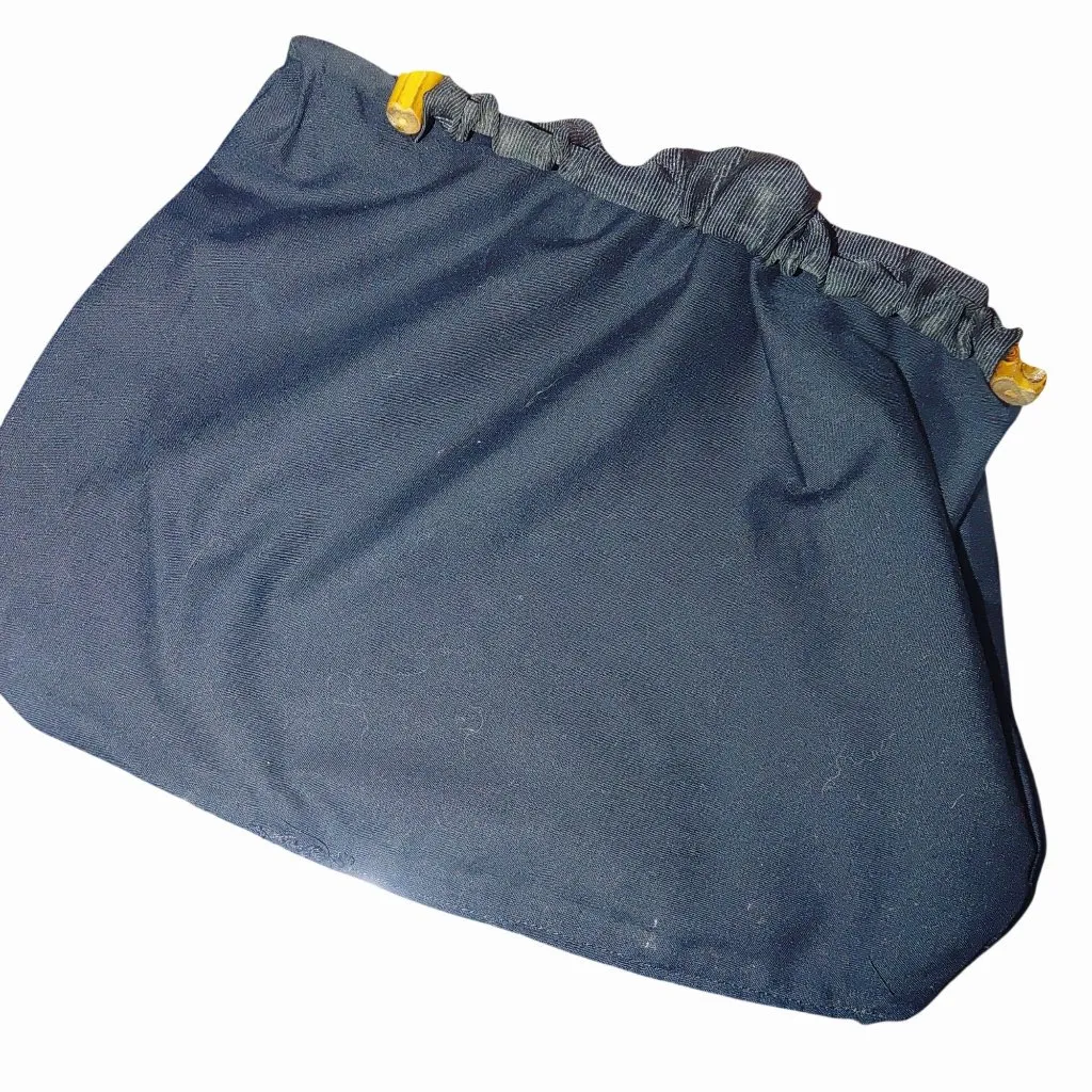 Teramasu Red Green Floral Tapestry Handbag Lined One Of A Kind Bamboo Handles - Image 12