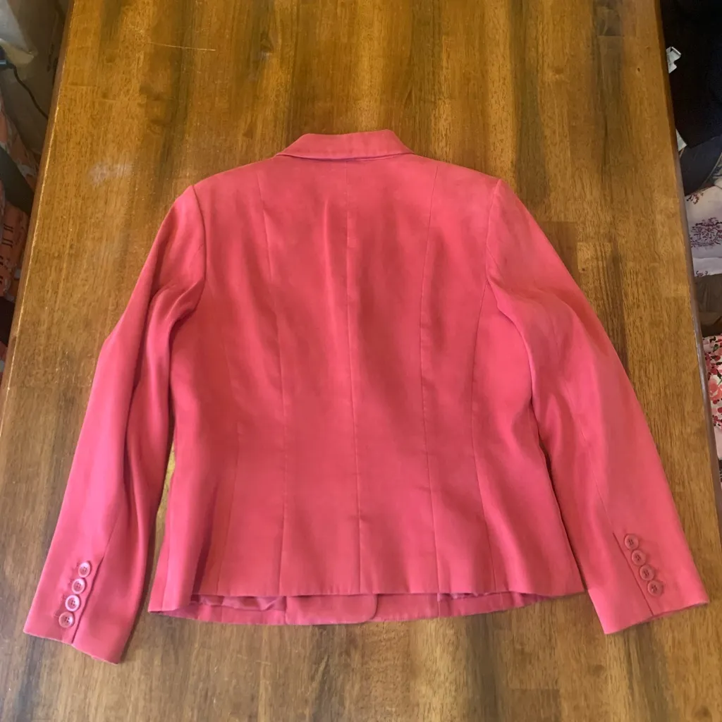 Talbots Rose Pink Blazer 12 Petite - Image 6