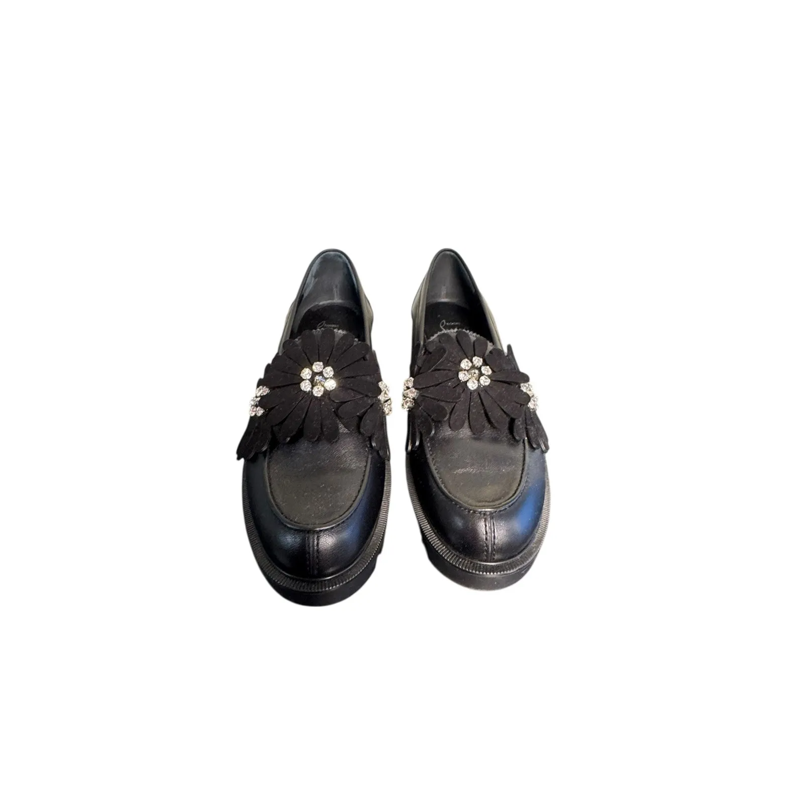Christian Louboutin Flora Lug Sole Loafer in Black Size 40 - Image 3