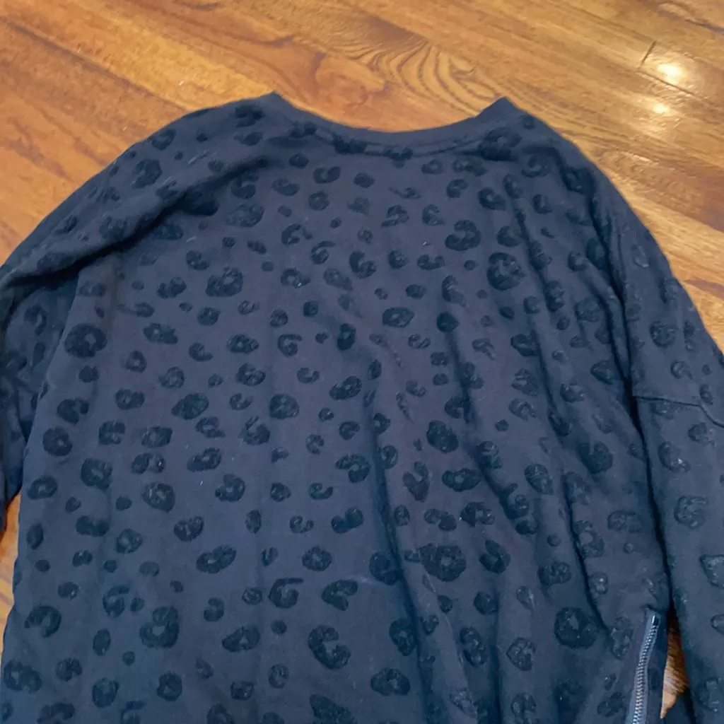 Rails Marlo Flocked Side Zip Knit Top black large - Image 8