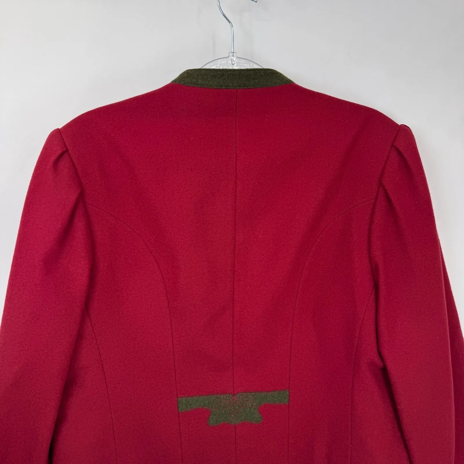 Vintage Echter Osterreichischer Loden Perma Austria Wool Military Jacket 46 Red Size undefined - Image 10