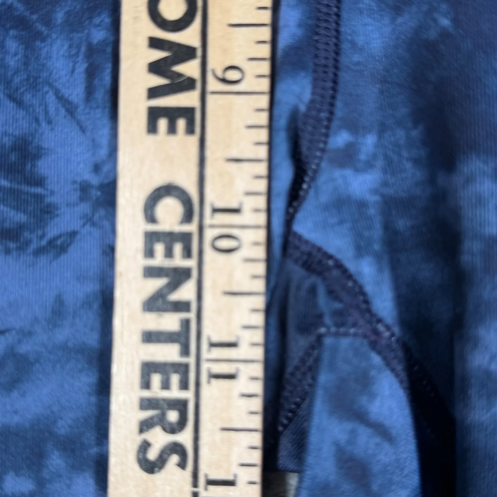 Peloton WITH Womens Blue Tie Dye & Purple‎ Marled Reversible Leggings Size XS - Image 15