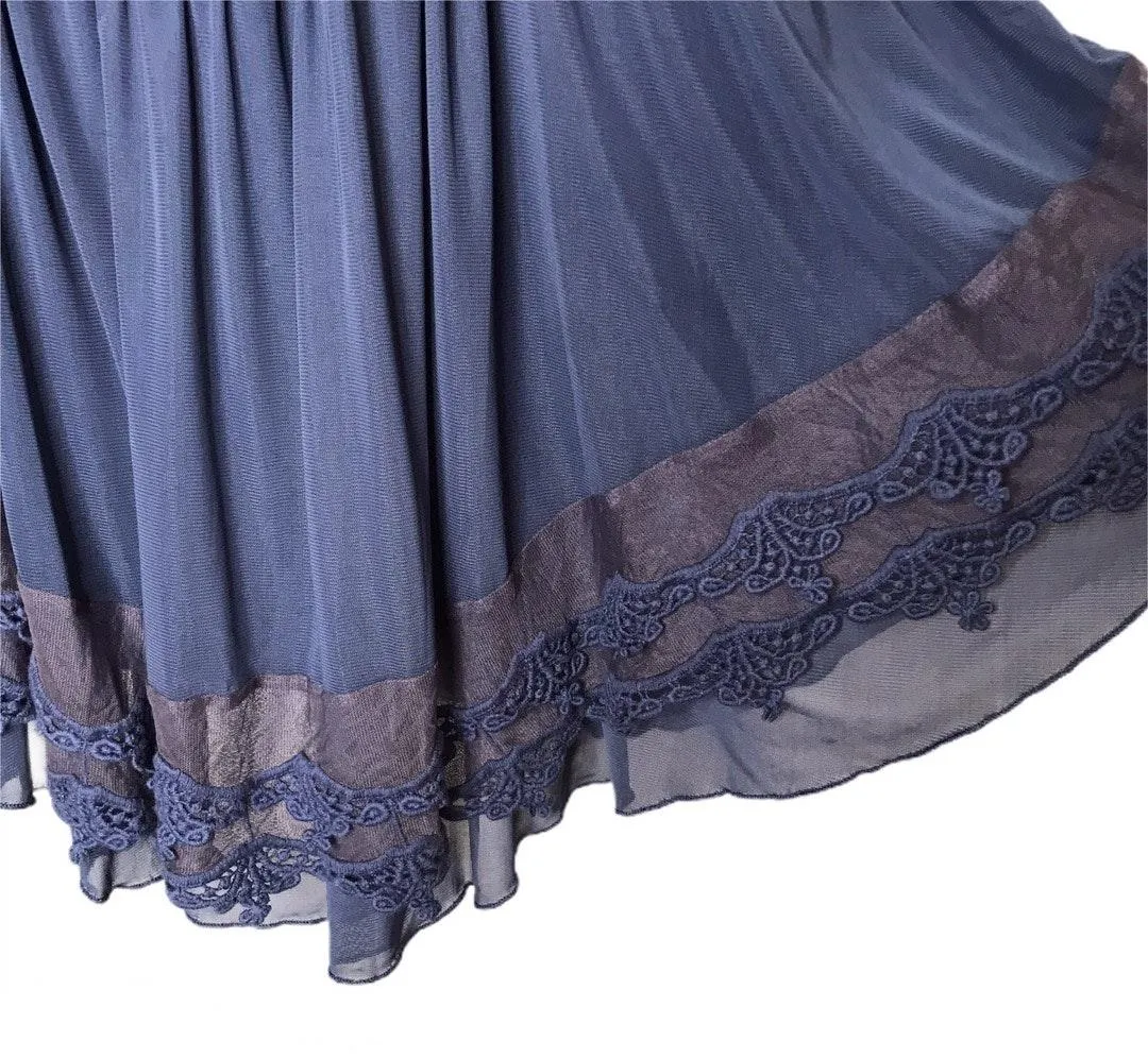 Altar’d State-Blue Blouse w/lace-Small - Image 5