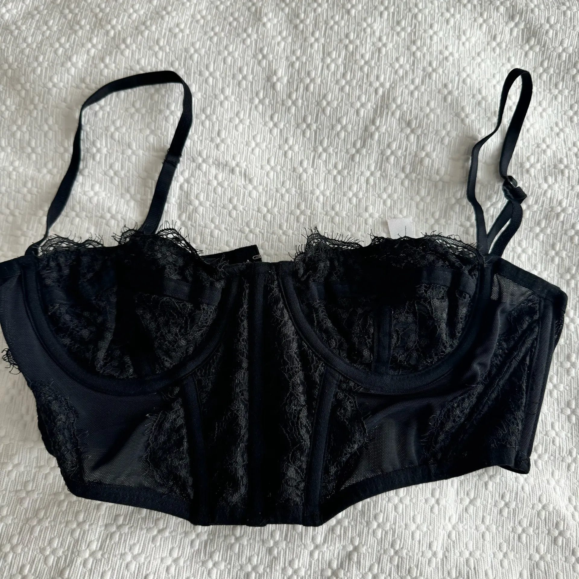 Urban Outfitters | Out From Under Black Modern Love Ribcage Corset | Medium - Image 2