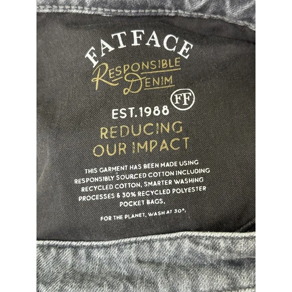 Fat Face Gray High Rise Mom Jeans Relaxed Straight Leg Women’s Size 16 - Image 6
