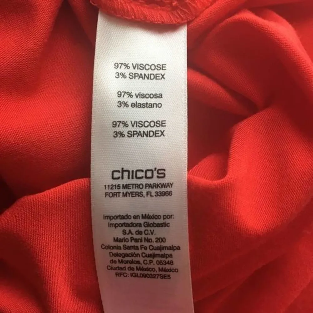 Chico’s Red Cut Out Back Top Small EUC - Image 7