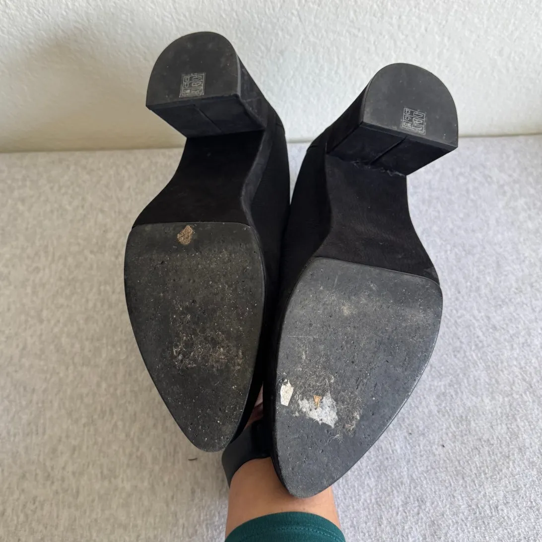 Eileen Fisher Signy Knit Block-Heel Pumps in Black Size 10 - Image 6