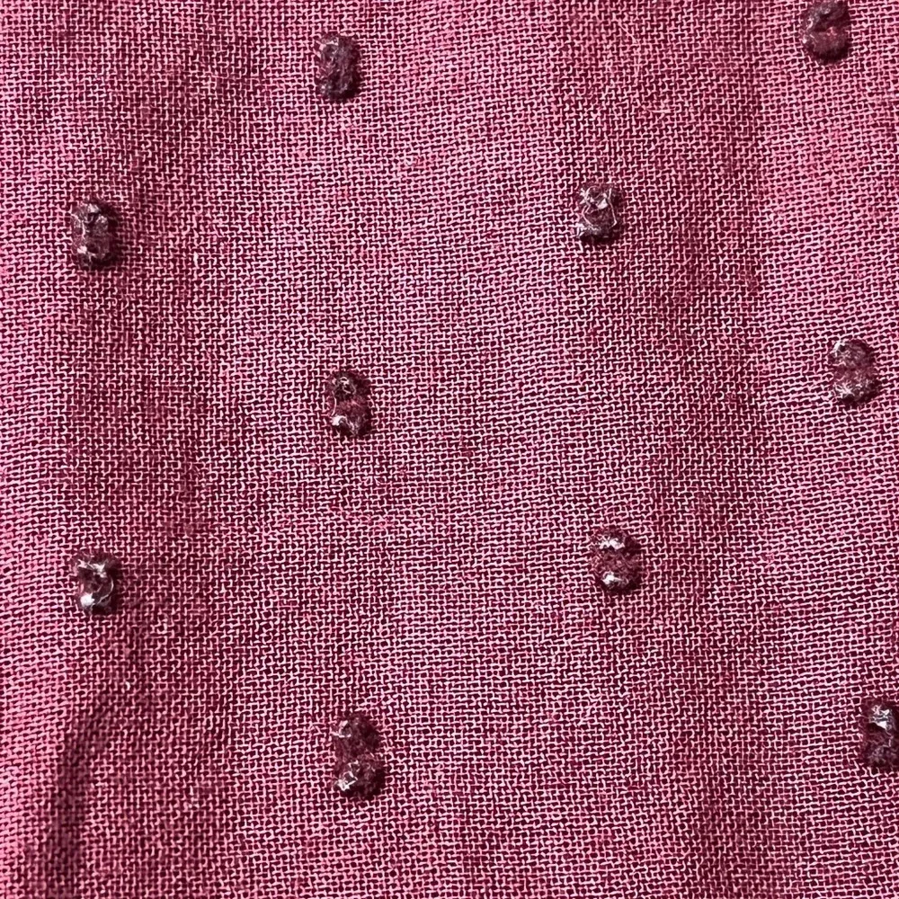 J Crew Vtg Red Button Down Swiss Dot Blouse Sz 4 Preppy Modest Mature Y2k Retro - Image 8