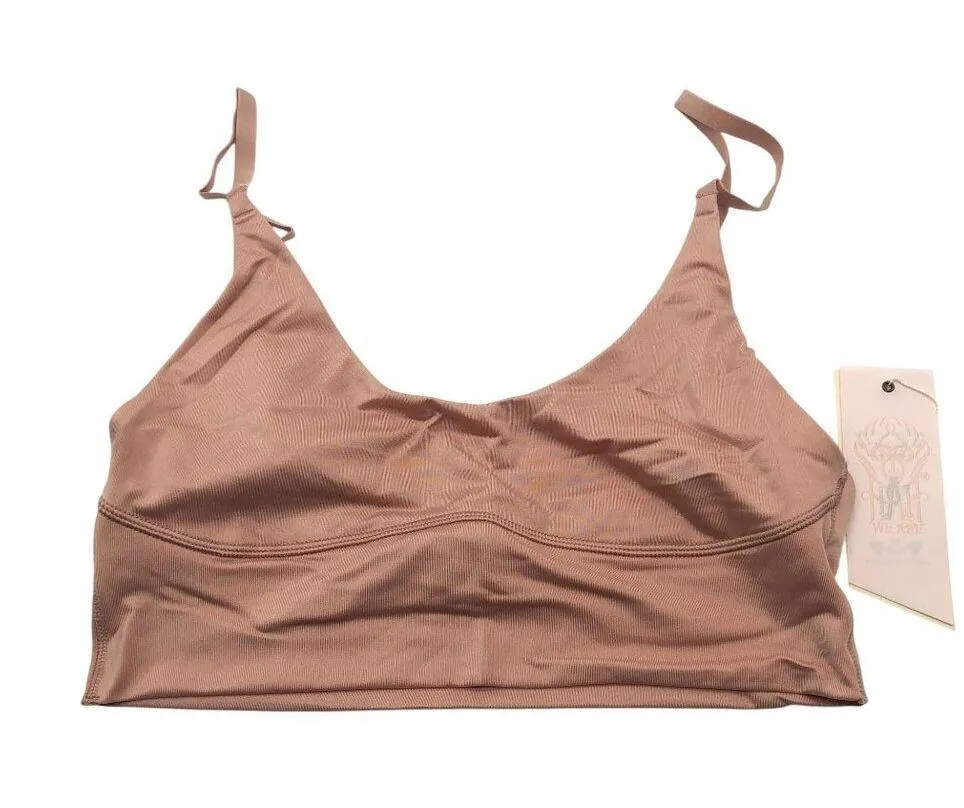 We Are HAH Free People Cami BrHAH Bralette Copper Rose Pink L - Image 3