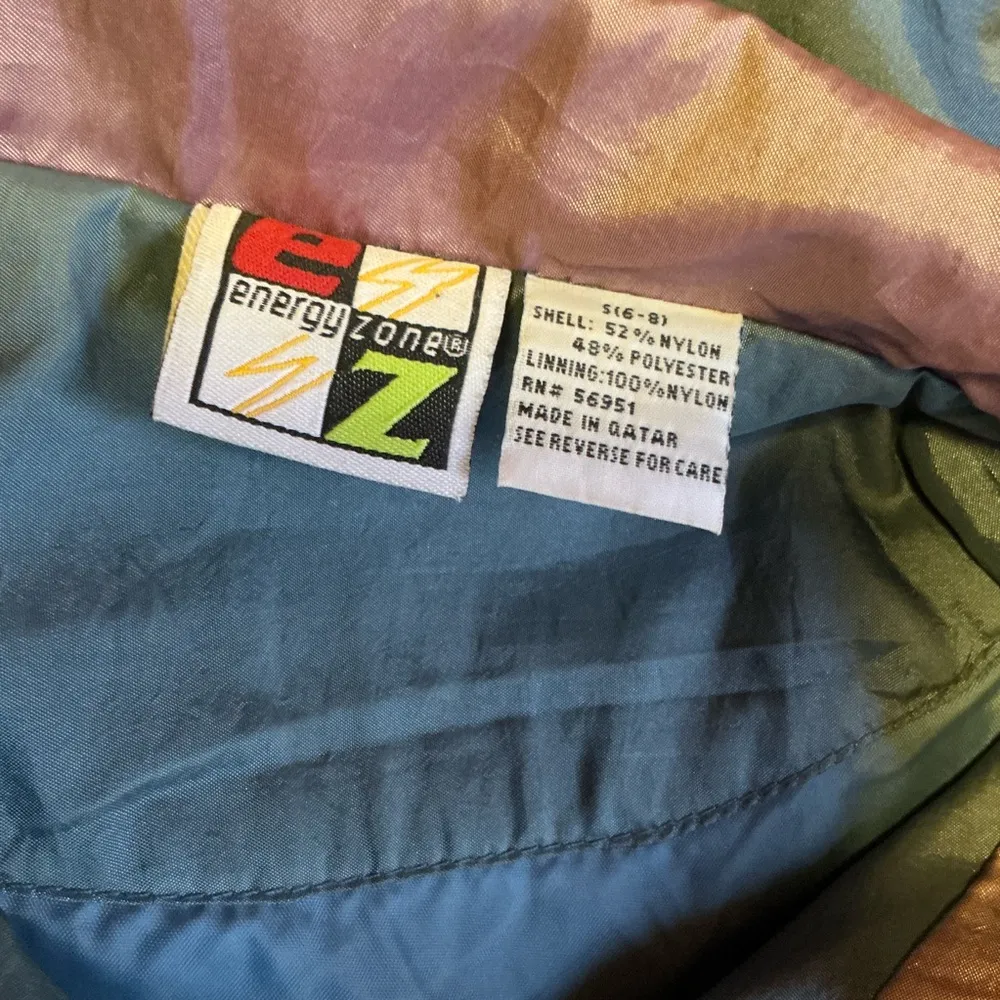 Vtg 90s floral windbreaker jacket Blue - Image 2