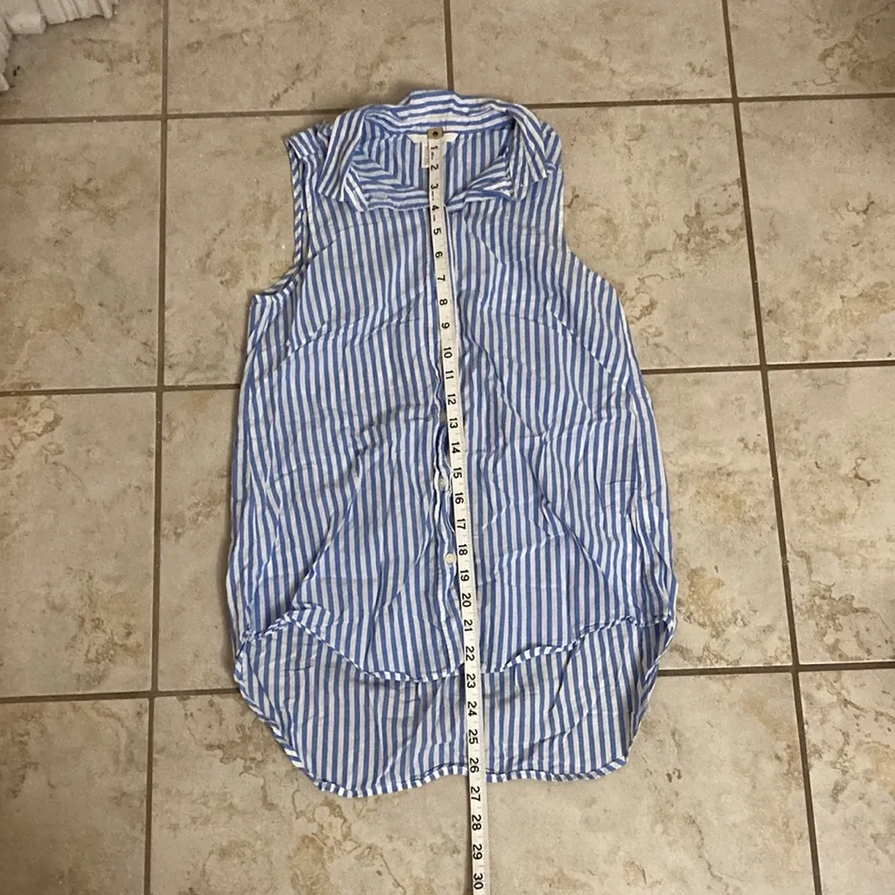 Striped Sleeveless Button Down - Image 7
