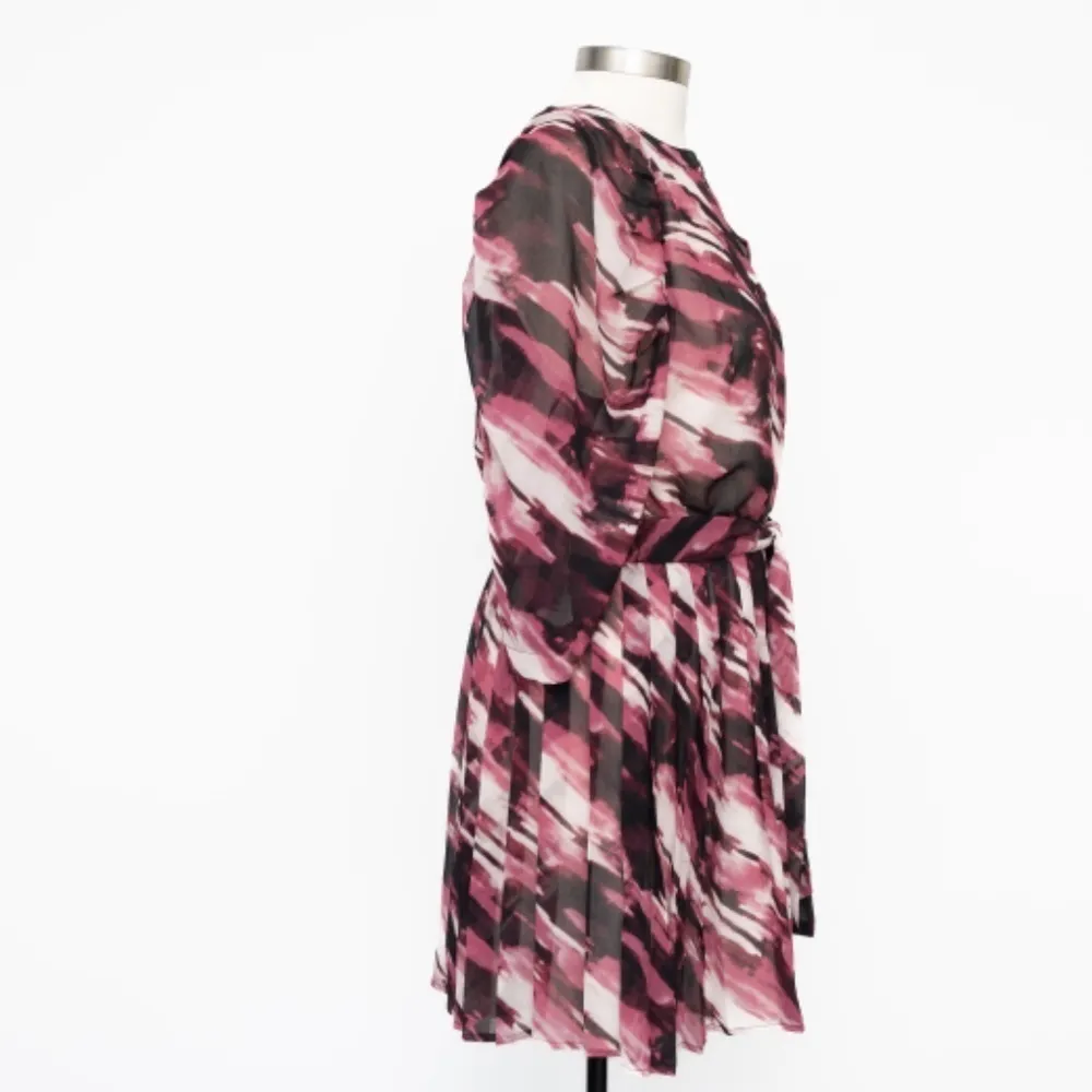 Calvin Klein. Chiffon Banded Collar Shirtdress. - Image 6