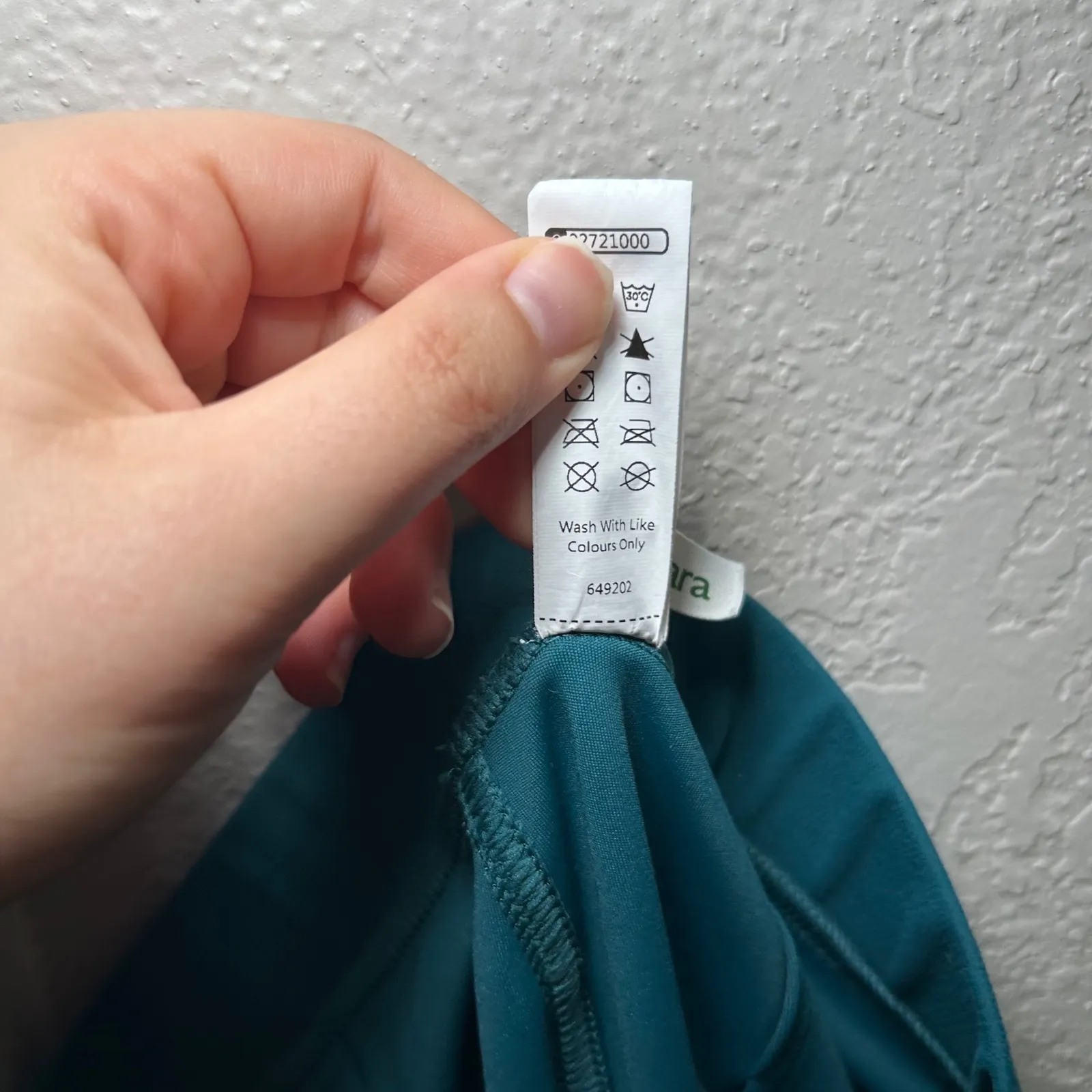 Halara Teal Blue wide leg pleated pants women's small career office comfy active - Image 6