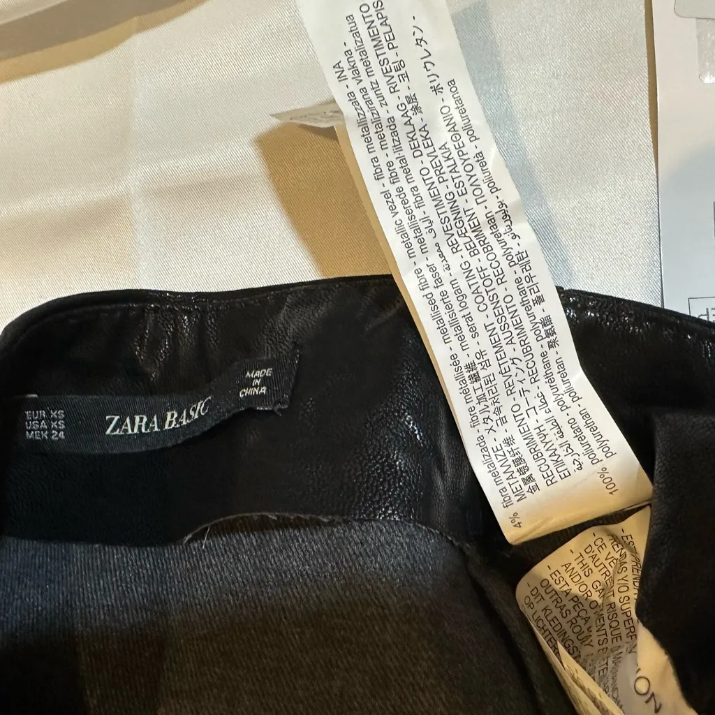 ZARA NWT pleated vegan leather skirt - Image 6