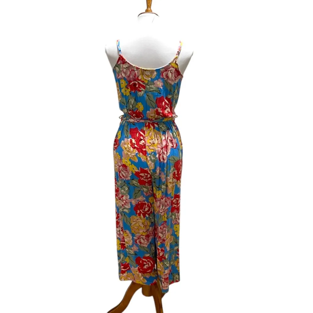 Vici Floral Jumpsuit Blue Size S - Image 13