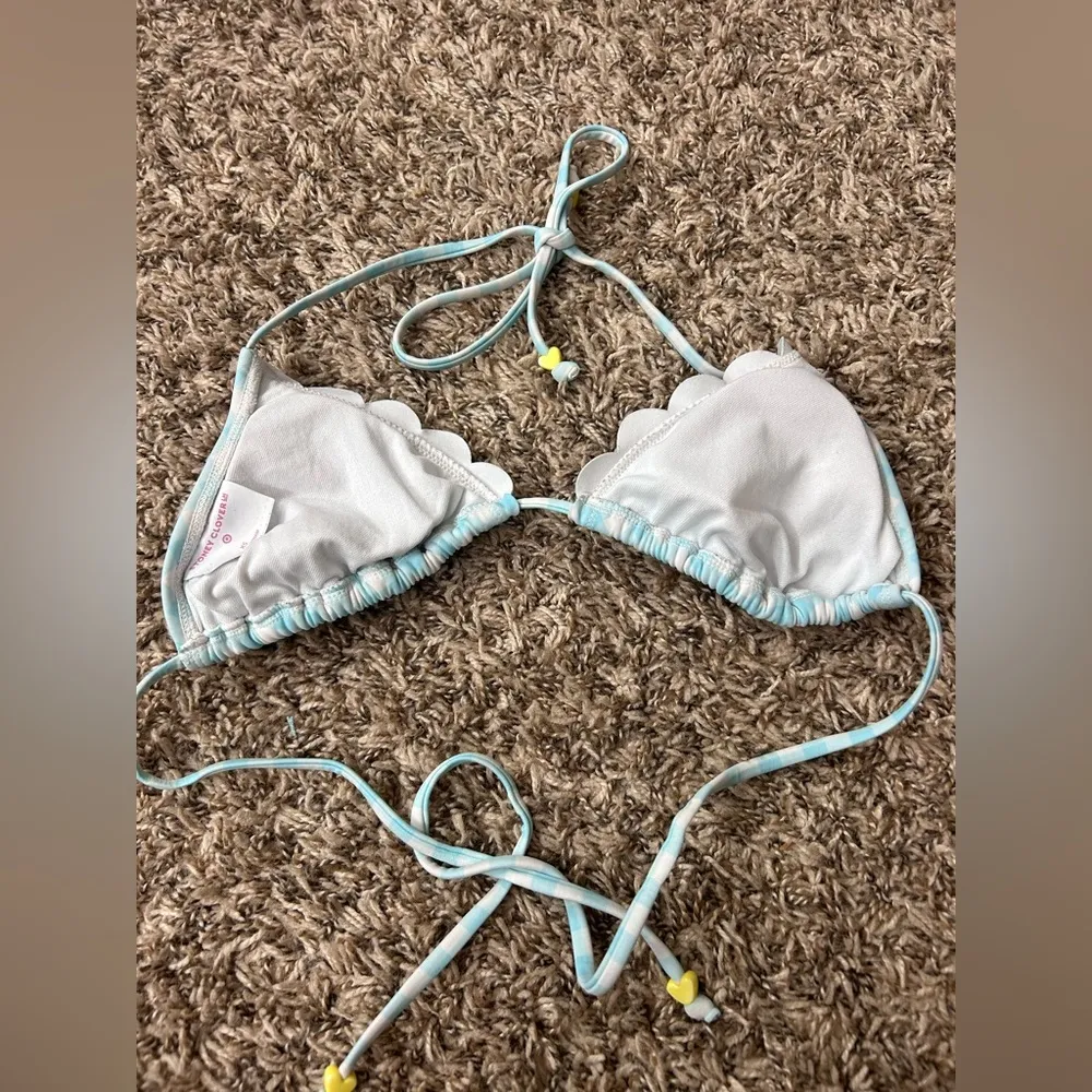 Stoney clover lane target X blue and white gingham string bikini top - Image 5