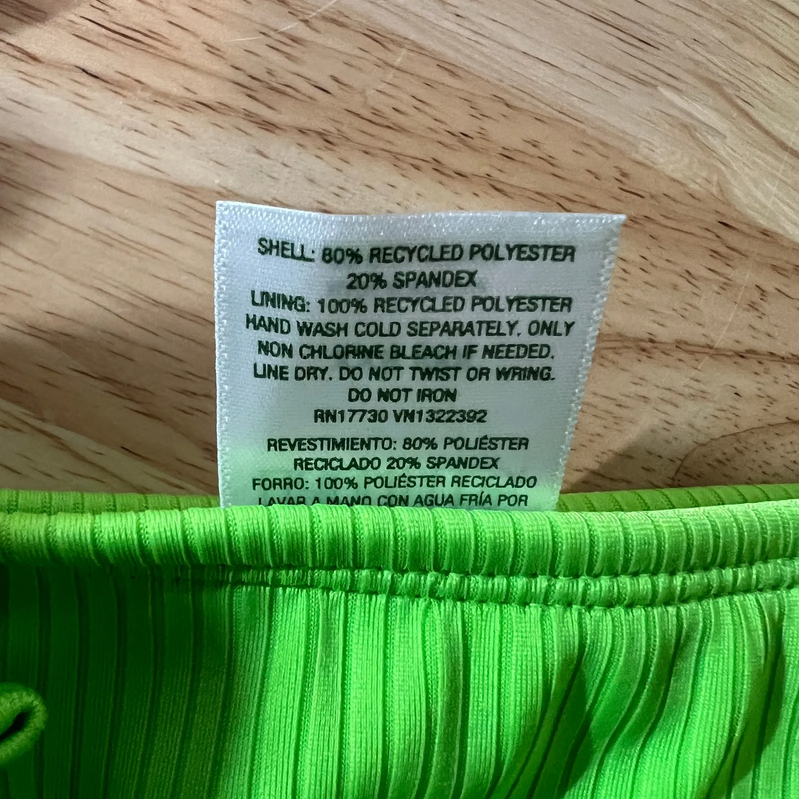 Wild Fable Women's Green Ribbed Side-Tie Cheeky Bikini Top - Size XXS - NWT - Image 6