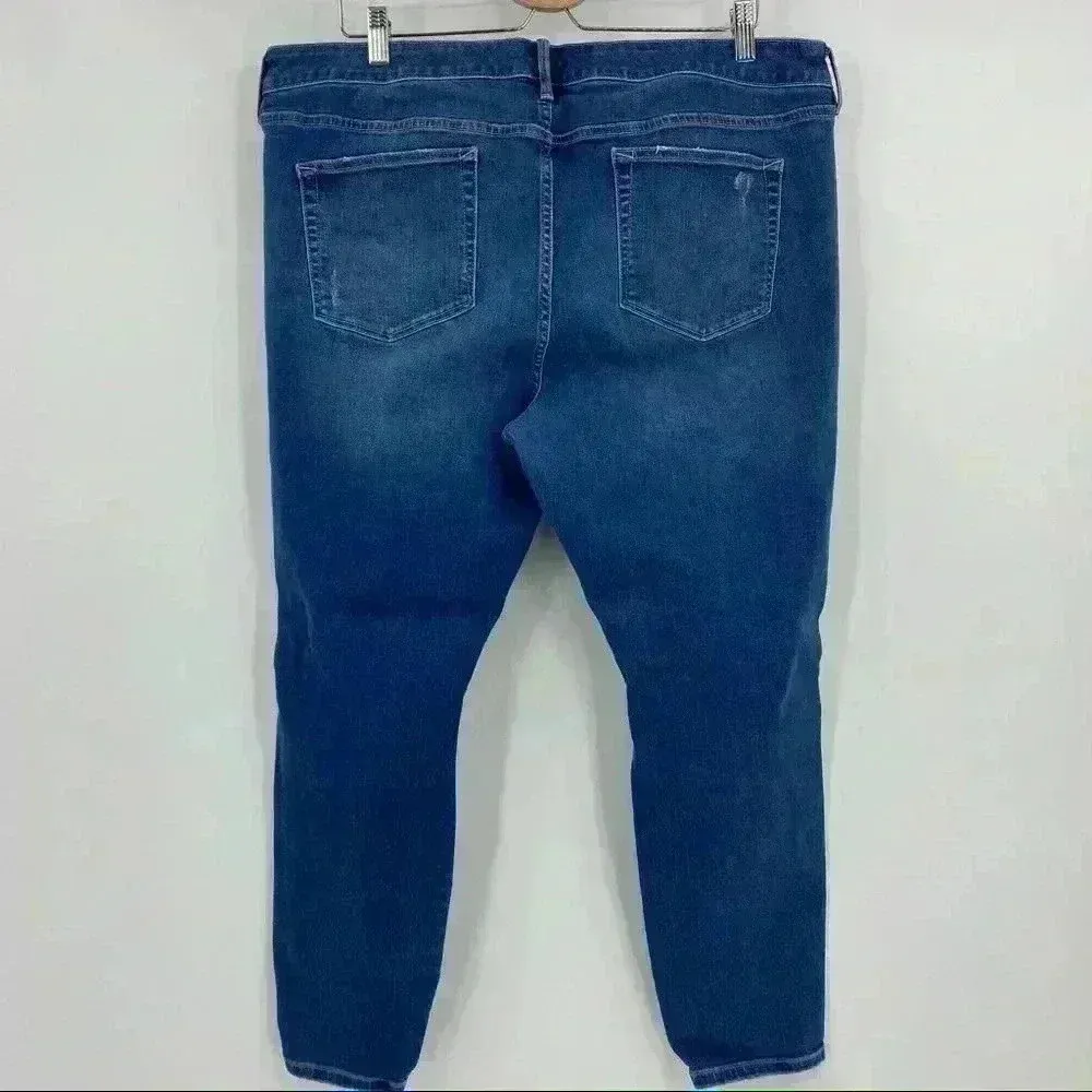 JCPenny BOUTIQUE Distressed Skinny Jeans Size‎ 18W Blue - Image 2