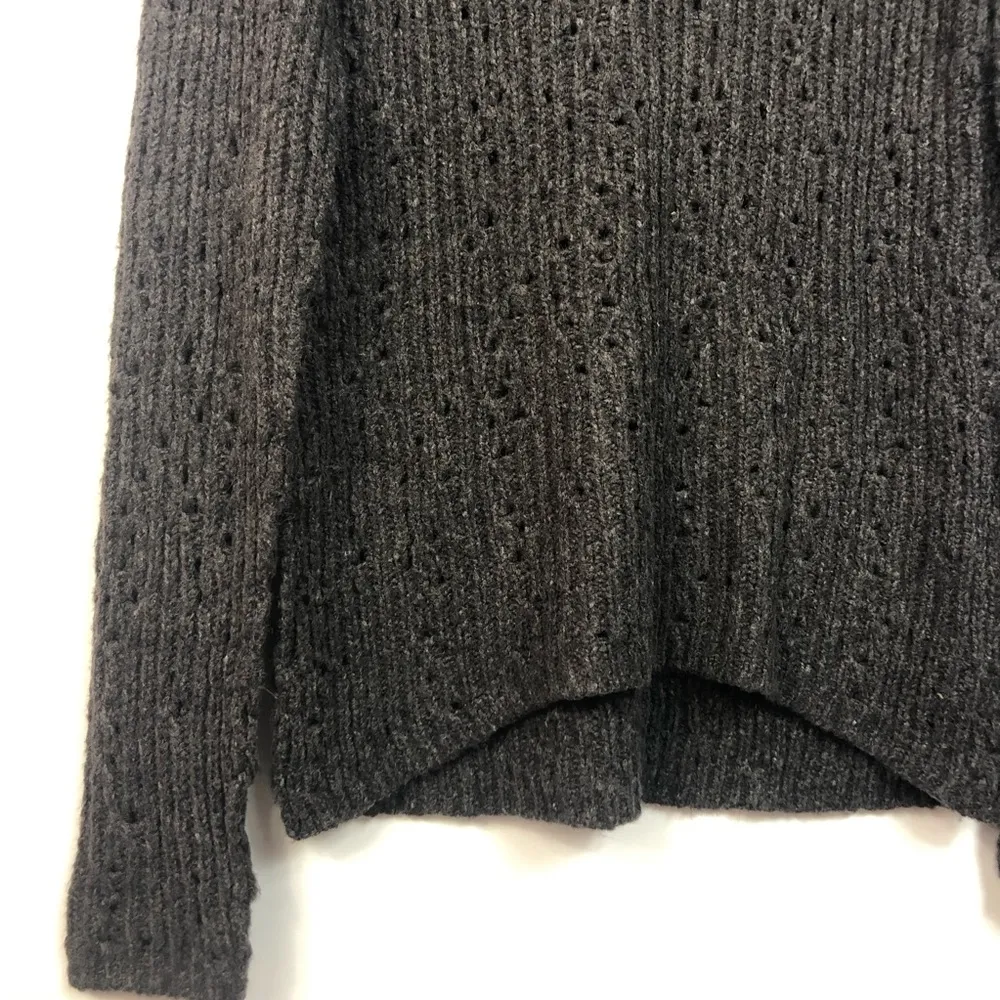 Free People Cable Knit Tunic Sweater Gray - Image 3