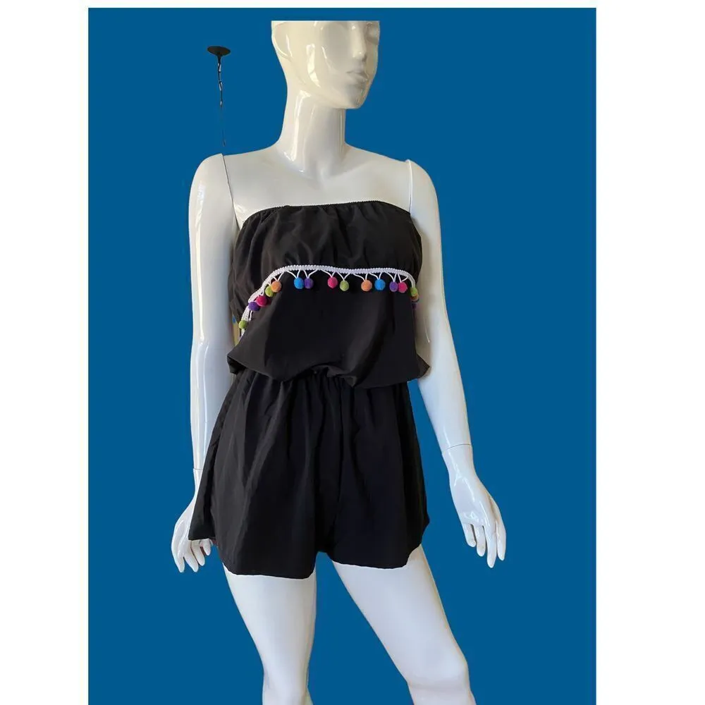 Super fun unbranded shorts romper Black Size undefined - Image 4