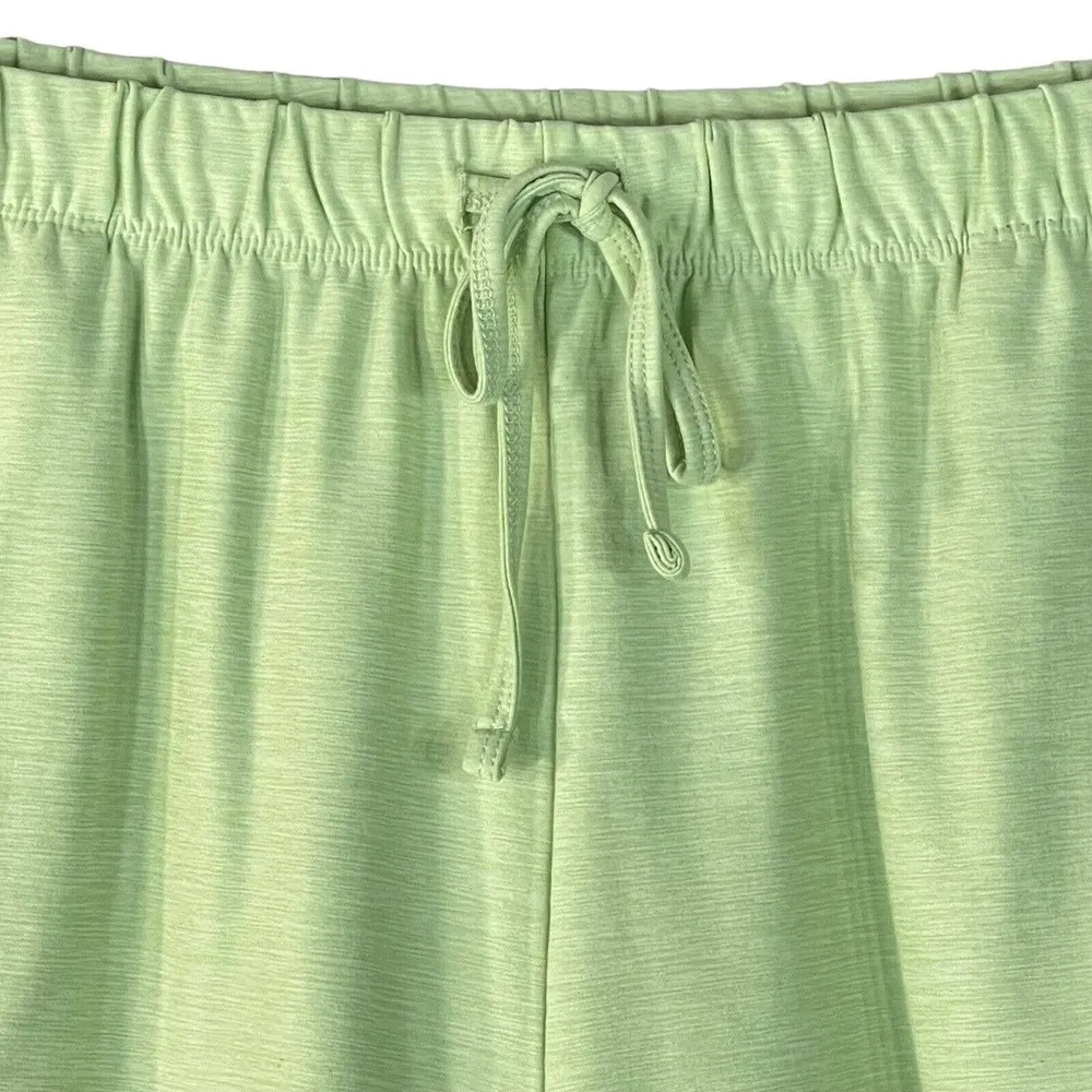 Kyodan Medium Moss Jersey Shorts Ultra Soft Drawstring Waist Pockets Light Green - Image 2