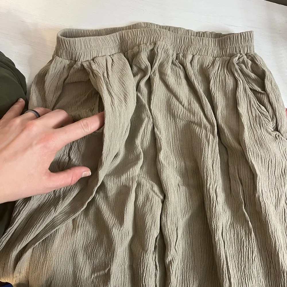 Nasty Gal Wide Leg Crinkle Viscose Pant - Image 4