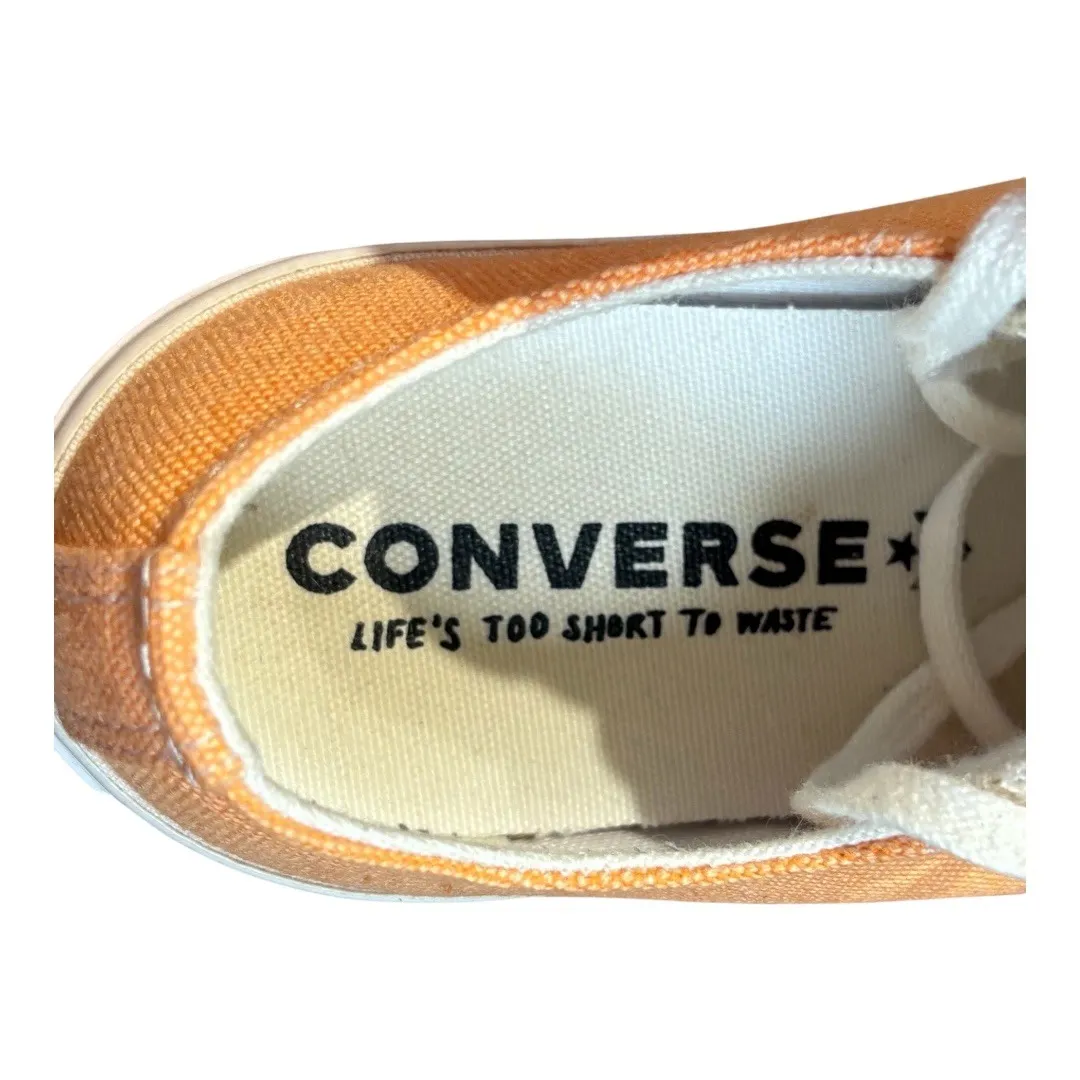 Converse All Star Renew‎ Platform Low Top Sneakers Chuck Taylor Orange Size 7 - Image 13