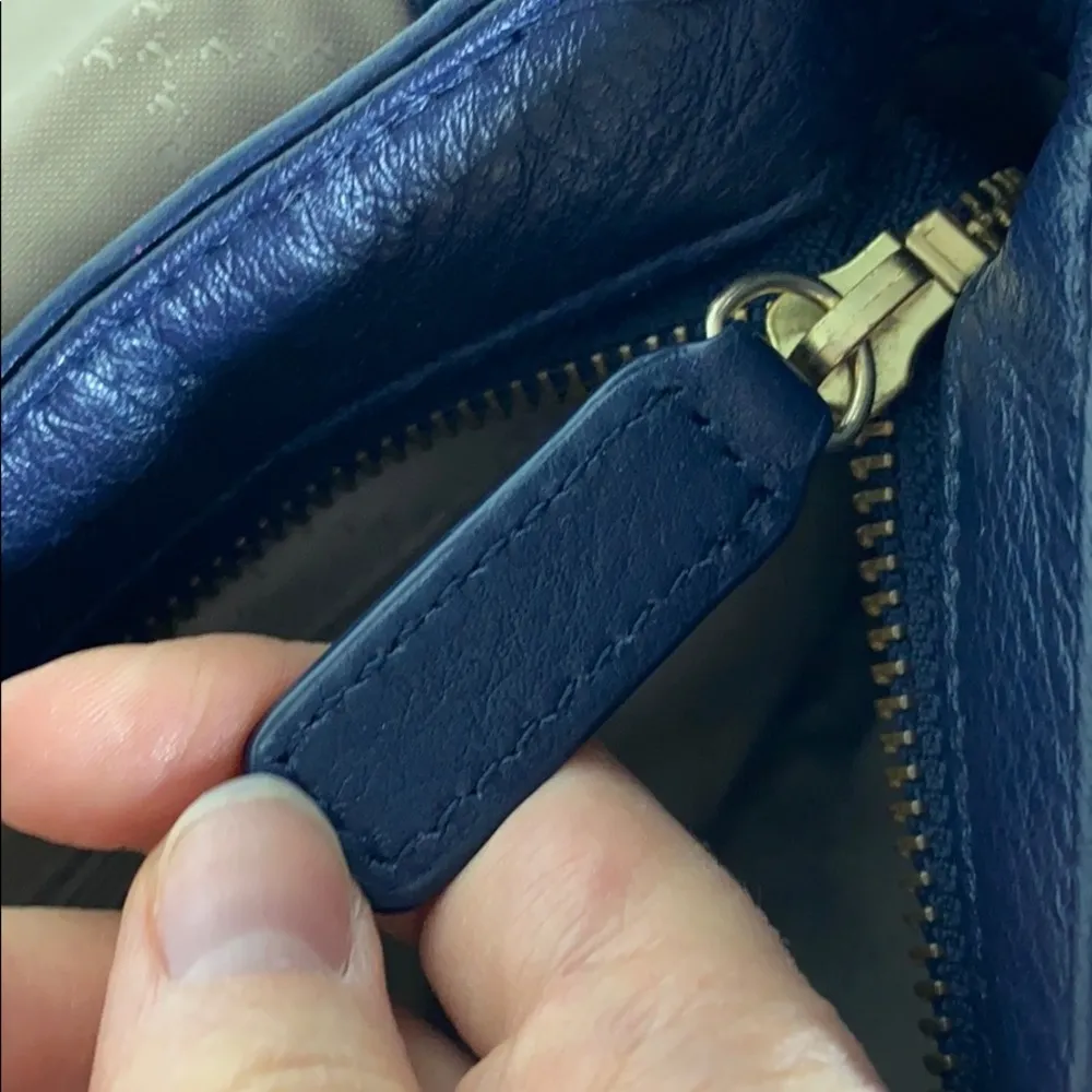 Talbots genuine leather purple saddle bag - Image 11