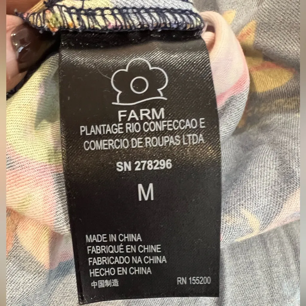 FARM Rio x Anthropologie Long Sleeve Floral Jumpsuit Medium NWT Pockets Belted - Image 13