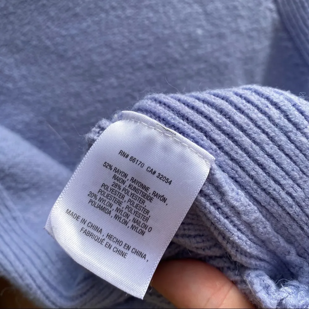 Anthropologie Moth Brenta Cowl Neck Pullover light purple sweater knit - Image 6