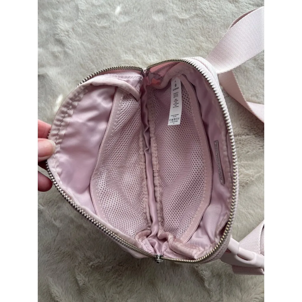 Lululemon Crossbody Belt Bag In Light Pink With Adjustable Strap & Zipper Closur - Image 11