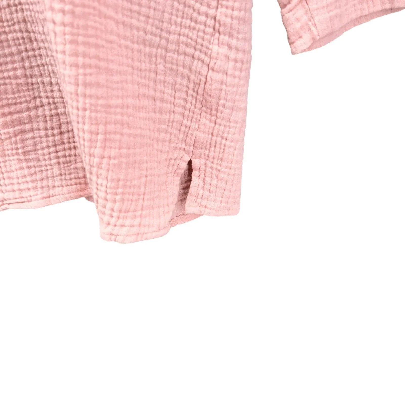 Joan Rivers Womans Blouse Size L Pastel Pink Tunic Button Soft Cloud Lightweight - Image 6