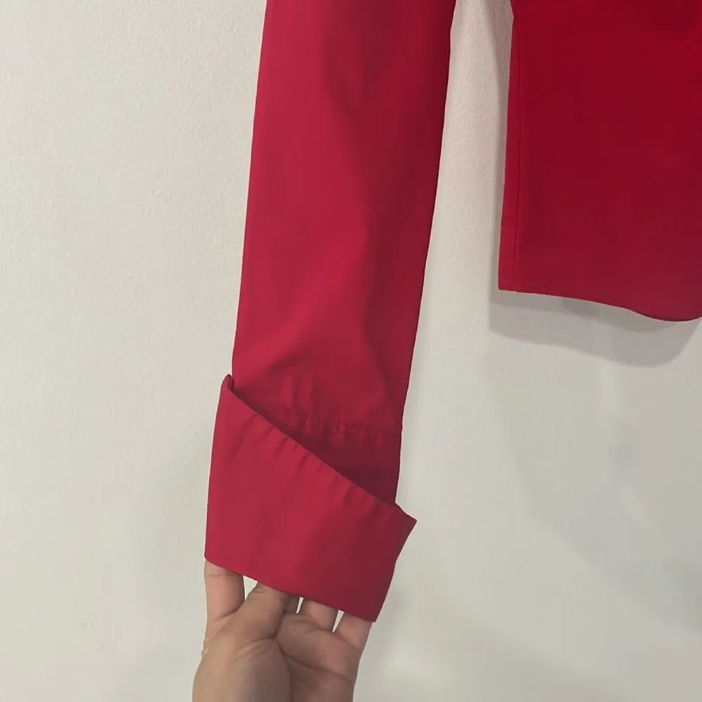 New York & Company Women’s Red Button Down Shirt Size Small - Image 2