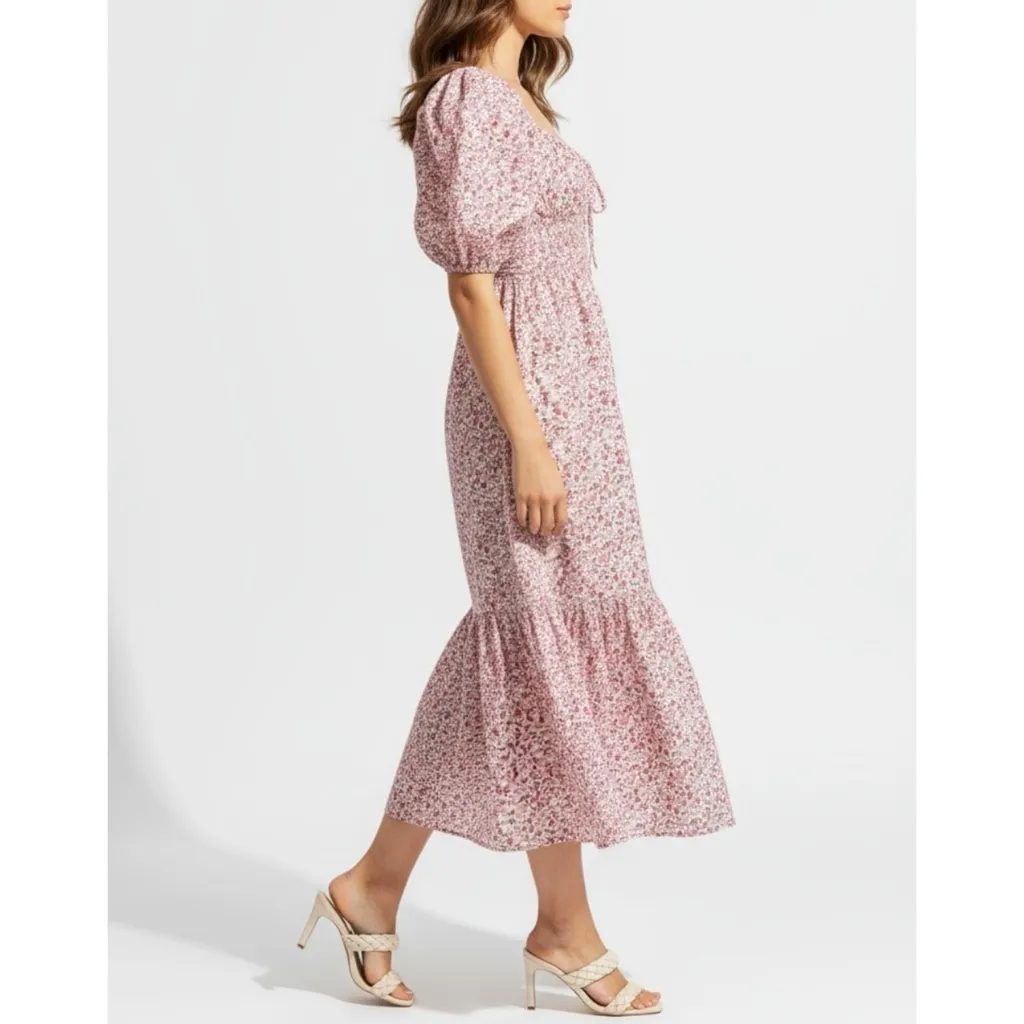 PINK CITY PRINTS Sweetheart Rah Rah Dress, Scarlet Forest, XS - Image 3