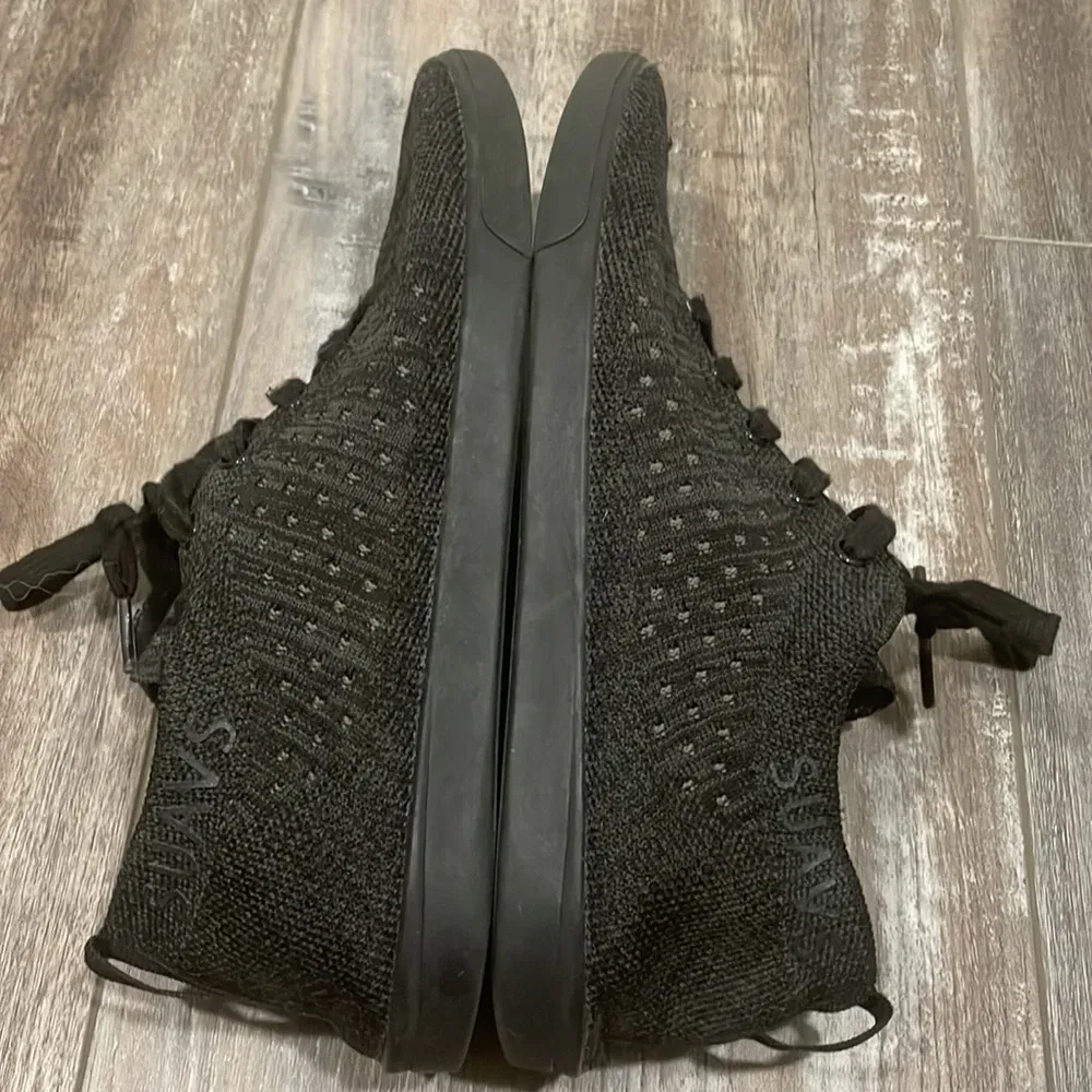 Suavs The Zilker Charcoal Knit Lace Up Low Sneakers Women's 10 Men's 8 Gray - Image 6